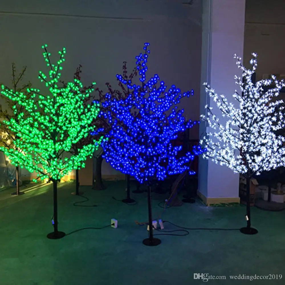 

New LED Cherry Blossom Tree Light1.5M 1.8M LED Tree Lamp Landscape Outdoor Lighting for Christmas Wedding Deco