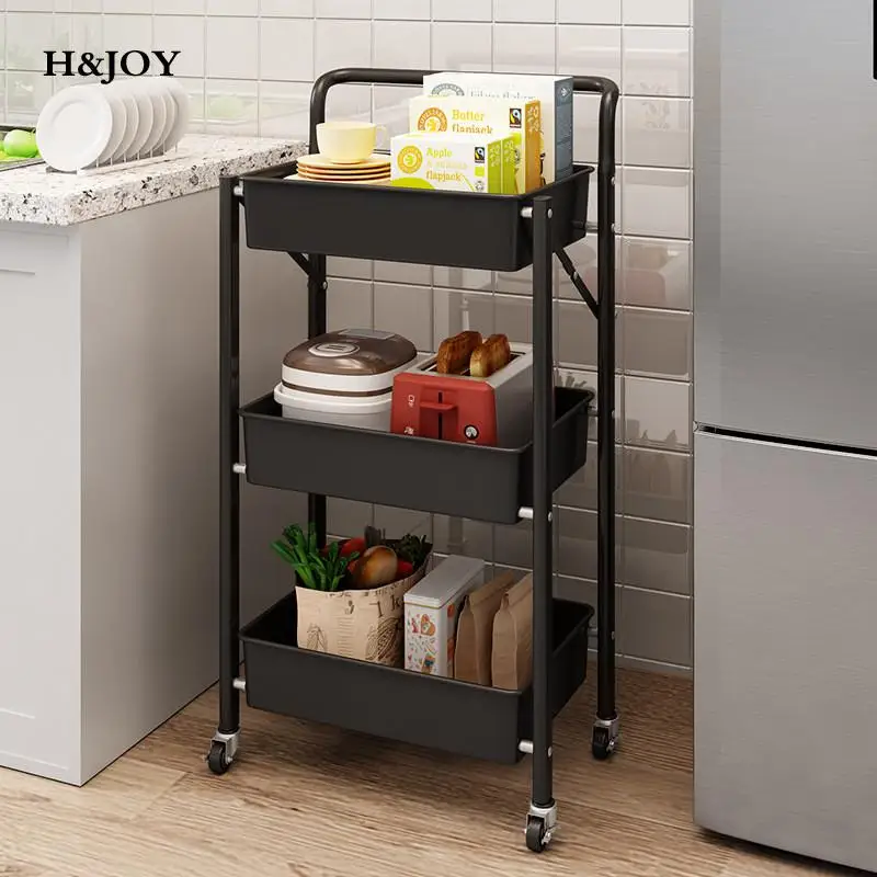 

Installation-free Cart Shelves For Bathroom Kitchen Storage Organization Shelves For Bathroom Storage Portable Foldable Rack