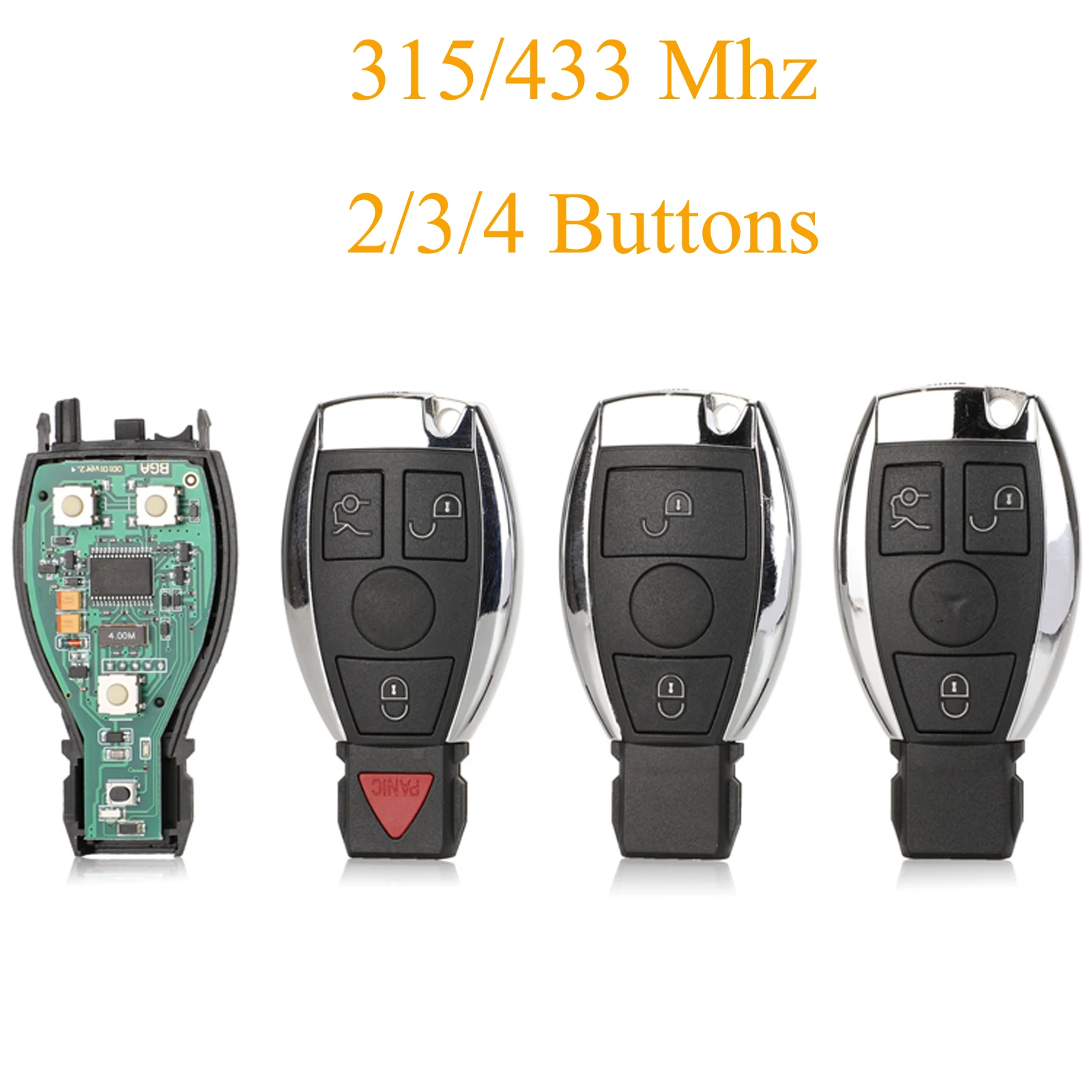 Kutery 5 шт./лот 2/3/4 пуговицы ЗАМЕНА Smart автомобильные аксессуары брелок 315/433 МГц для
