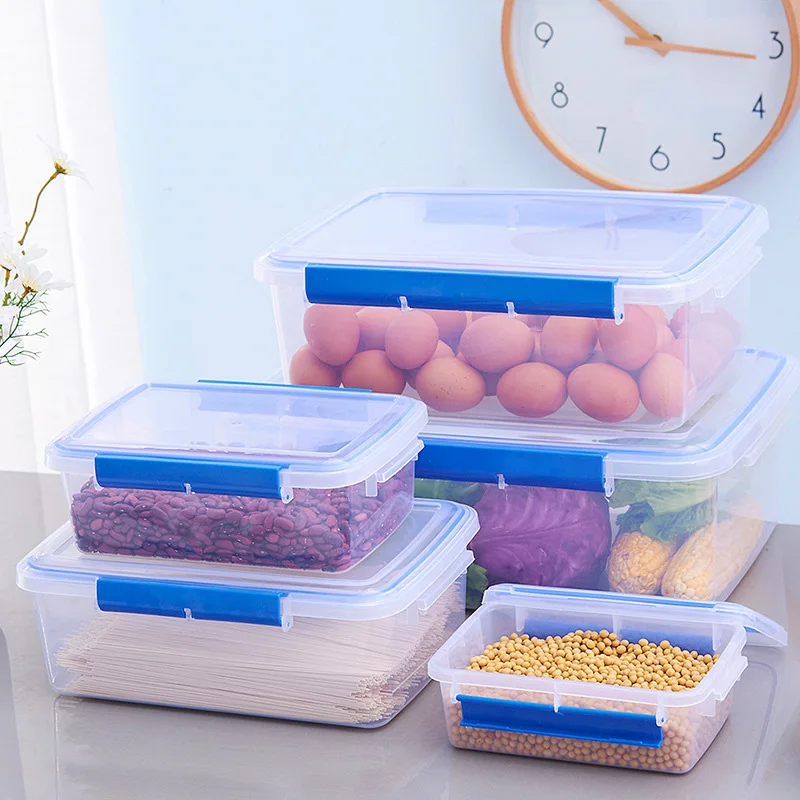 Storage Box Kitchen Tools Extra Large Capacity Sealed Rectangular Size Hotel Freezer Refrigerator | Дом и сад