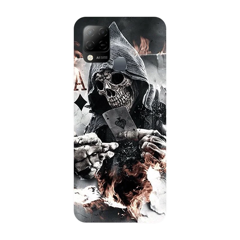 for infinix hot 10t case flower soft silicone back case for infinix hot 10t phone cover for infinix x689c hot10t 10 t etui coque free global shipping
