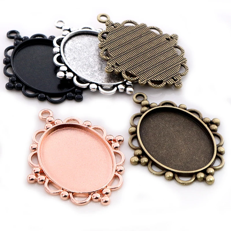 

Новая мода 5 шт 30x40 мм внутренний размер 4 вида цветов Кабошон База Установка Подвески