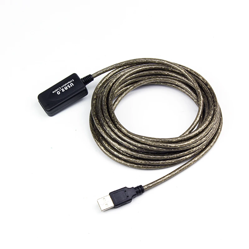 Высокоскоростной Удлинительный Кабель USB 2,0 «штырь-гнездо» с усилителем сигнала, USB-адаптер для ноутбука, ПК, сканера А-В, принтера 10 м/15 м