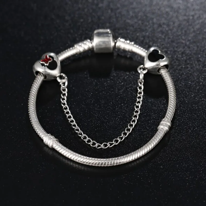 Женская Удлиненная цепочка бусины подходят Пандоре подвески серебро 925