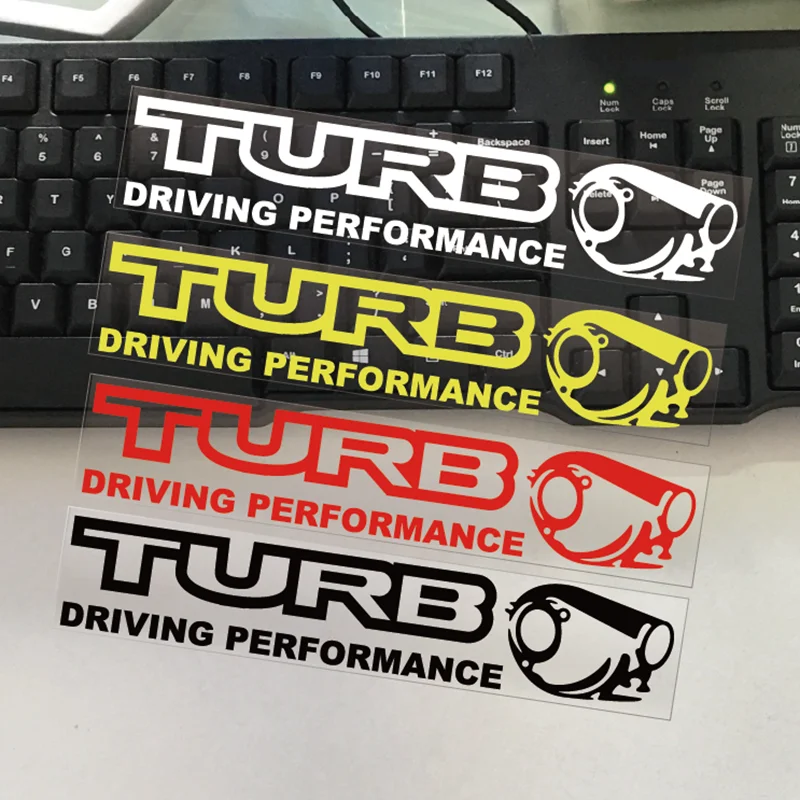 Модная Персонализированная наклейка Turbo водонепроницаемая Светоотражающая