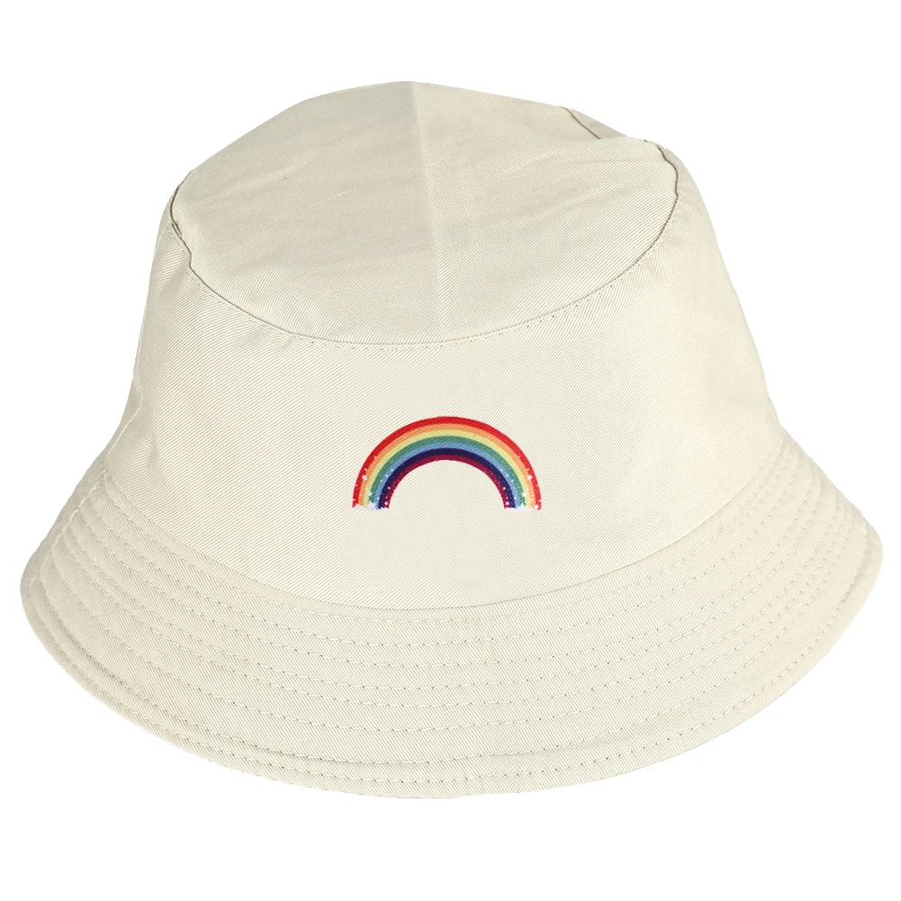 Панама женская с радужным принтом модная шапка рыбака в стиле хип-хоп спортивный