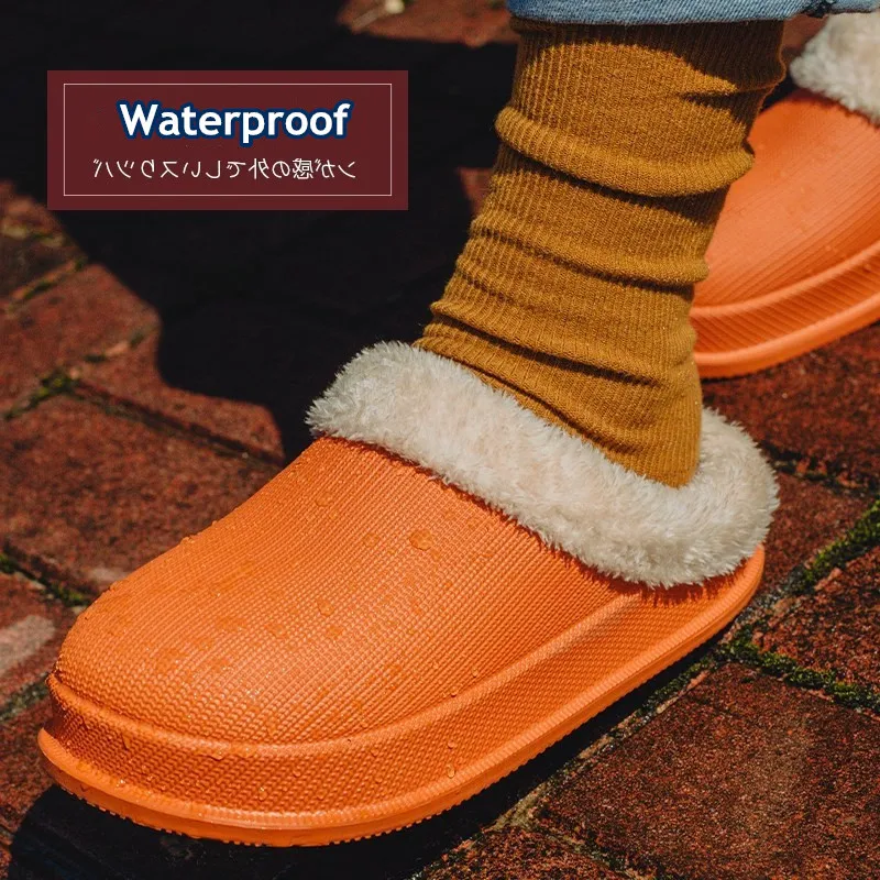 Женские зимние меховые домашние тапочки 2020 EVA теплые плюшевые японский Стиль