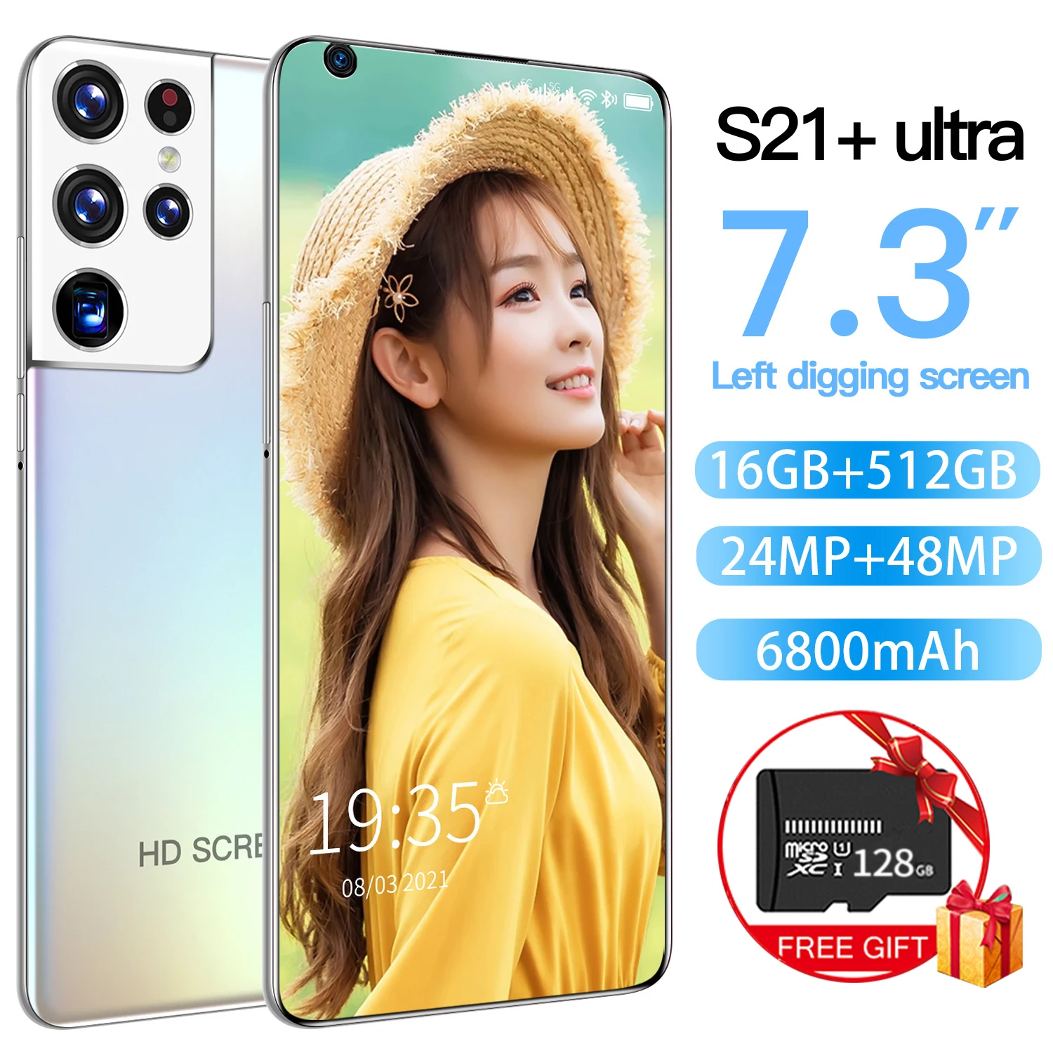 

Смартфон, 16 ГБ, 512 ГБ, 7,3 дюйма, MTK 6889