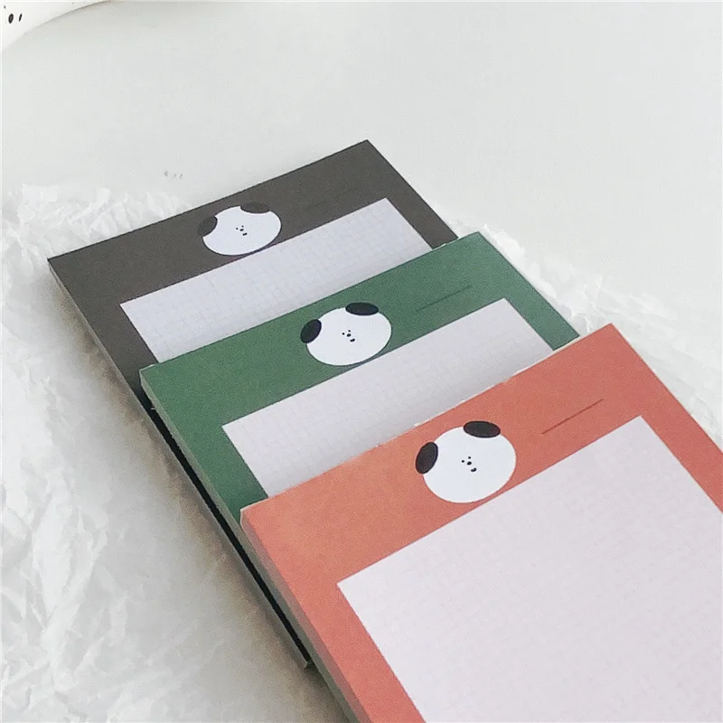 ​Korean Ins Cartoon Cute Memo Pad Grid Color Border Long Style Student Message Paper Mini Notebook Kawaii Stationery 50 Sheets |