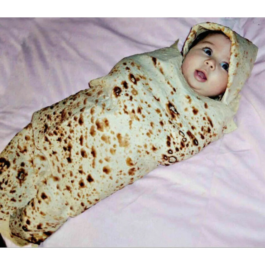 Супер мягкое теплое фланелевое одеяло WOSTAR Burrito s 100 г/м2 круглая