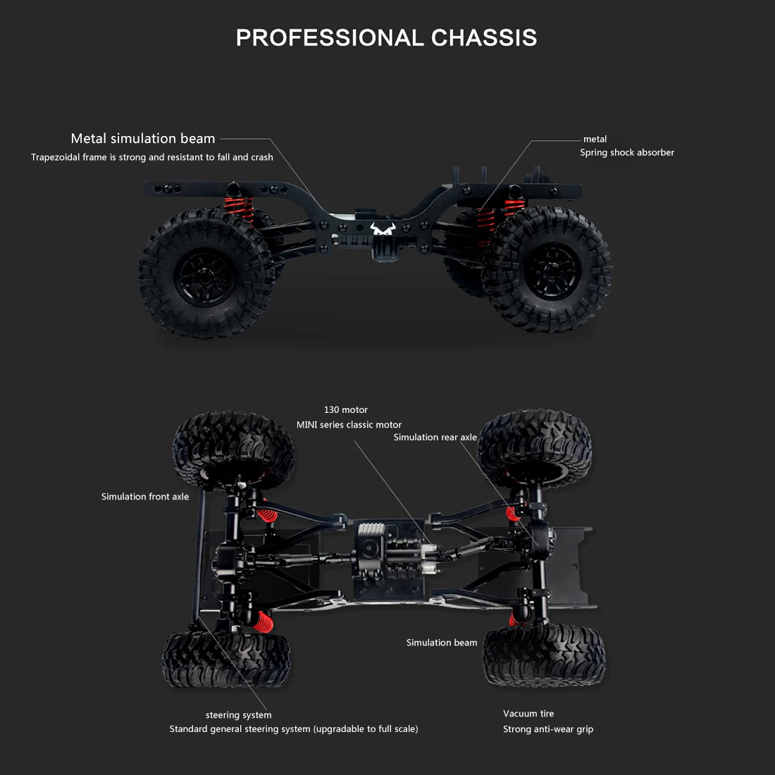 MN45 1/12 4WD 2 4G DIY сборный пульт дистанционного управления для скалолазания