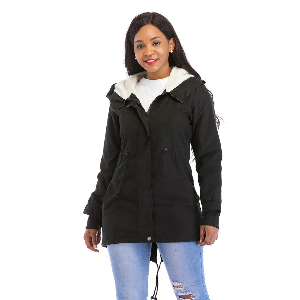 Осенне зимняя флисовая куртка и пальто для женщин 2019 модная повседневная