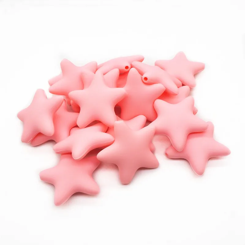 Candy pink Chengkai 10 шт. BPA бесплатно силиконовые бабочки Прорезыватель для зубов DIY Детский душ Прорезыватель для зубов Монтессори Сенсорная игрушка животное шарик аксессуары - Цвет: Candy pink