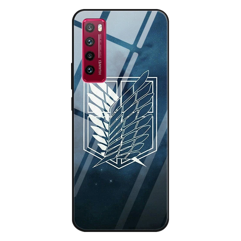 

Levi Akaman Wings of Freedom Mikasa Akaman Investigation Corps Glass texture mobile phone case non-slip design