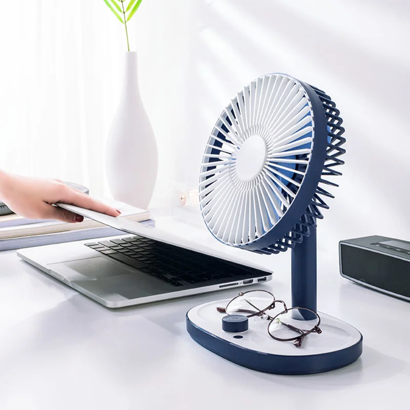 

Kbaybo Mini USB Rechargeable Built-In Battery Air Cooling Fan Desk Cooler Fan Student Dormitory Bed Portable Desktop fan
