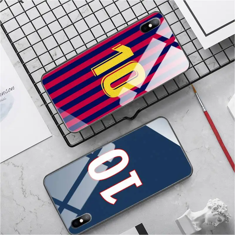 Футболист покупателей 10 чехол для телефона матового стекла Iphone 12 7 8 плюс 6s 11 Pro Max XR