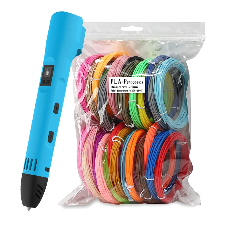 

3d-ручка QCREATE, с регулируемой температурой и скоростью, 150 м, 30 цветов