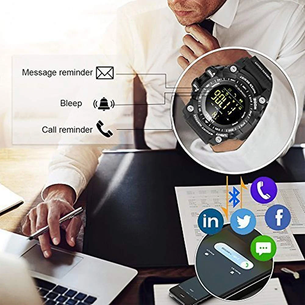 IviLongTail EX16 Смарт часы Bluetooth уведомления дистанционное управление Шагомер Спорт IP67