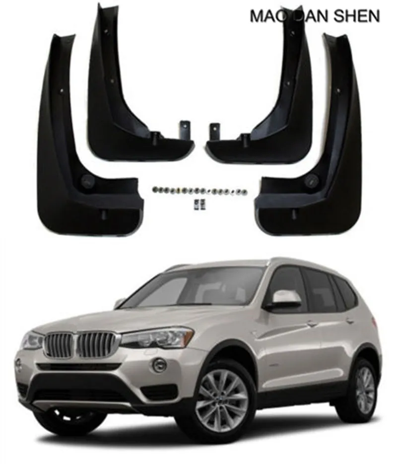 Крылья для защиты от брызг подходят для BMW X1 E84 F48 2010-2018 и X3 E83 F25 2004-2017, комплект из 4 штук.