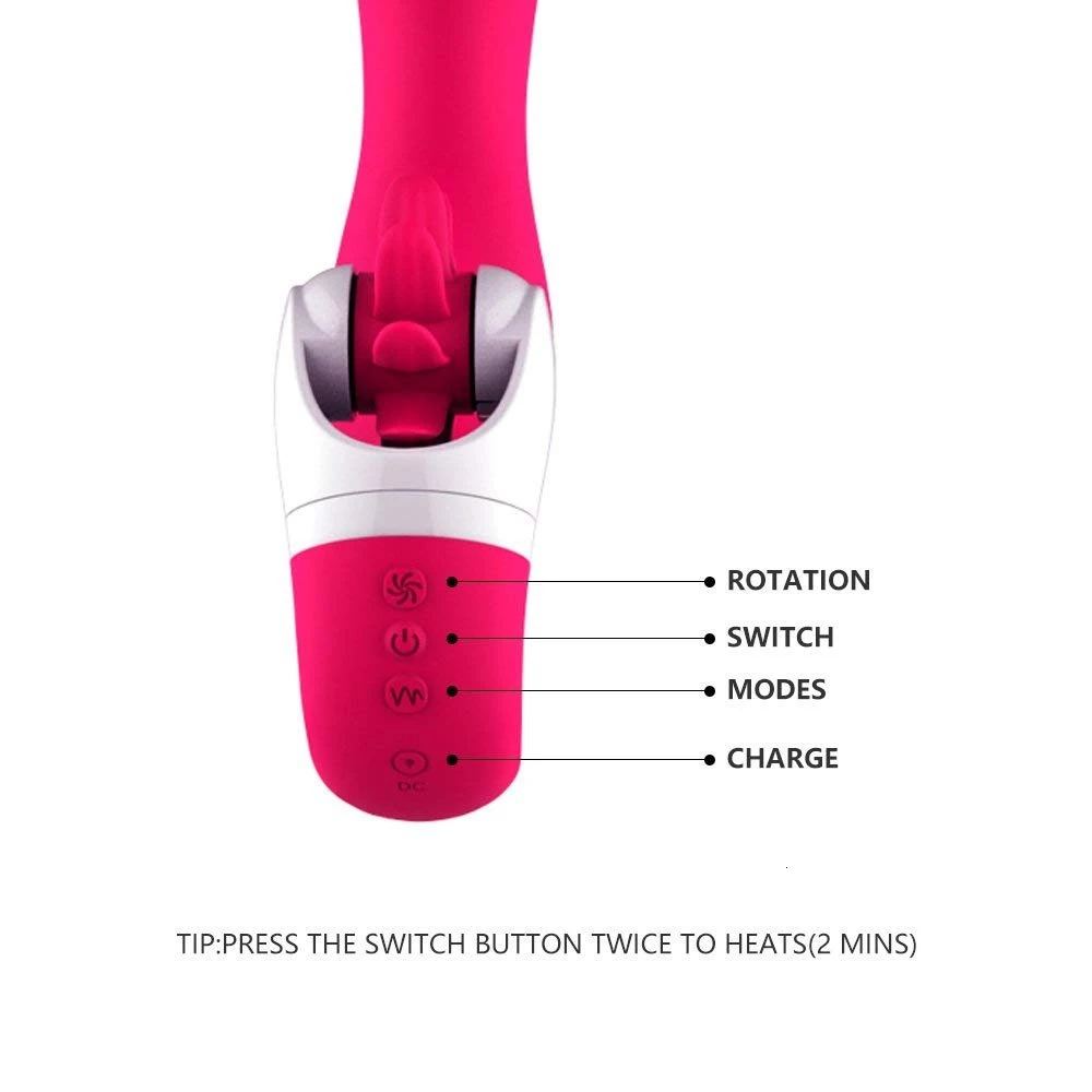 12 speed Dildos Vibrator Lesbian Rotation Vibrating Sexy Toy Women Masturbation Clitoris Vibrate Silicone Hot Female | Красота и