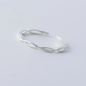 

1 Pcs Simple S925 Sterling Silver Ring Korean Baroque Style Diamond Three-piece Ring Ring TYJ0160