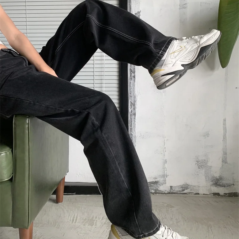 

Women Jeans Harajuku Cool Girls Grey Baggy Boyfriend Mopping Trendy Teenagers High Waist Females Trousers New-arrival All-match