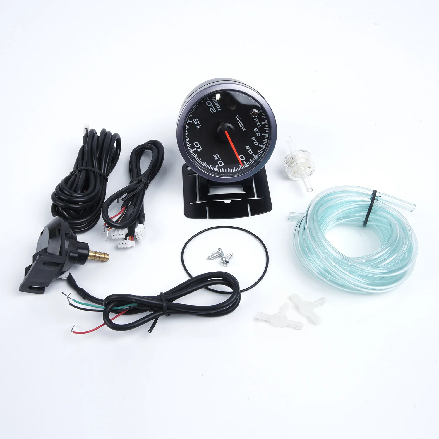 Автомобильный светодиодный турбо манометр вакуумный гоночный измеритель