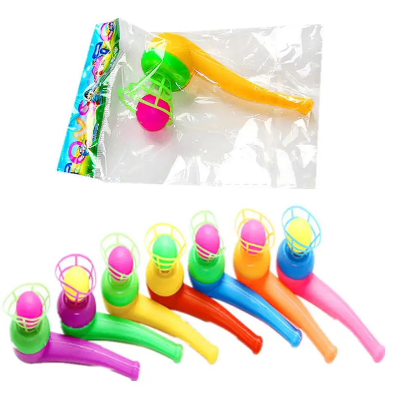 5pcs/Sets Floating Ball Air Suspensions Plastic Party Blow Pipe Blowing For Children Random Colors |