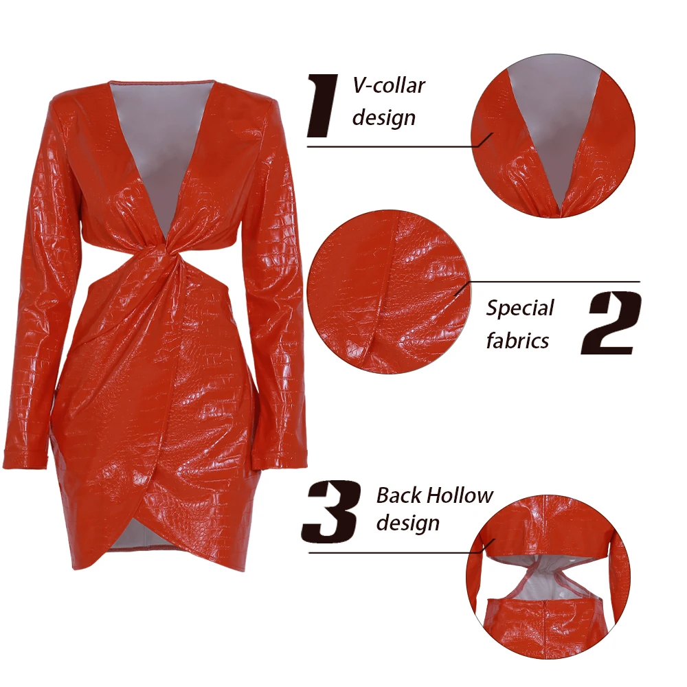 

Yesexy 2021 Summer Sexy Club Style Deep V Neck Long Sleeve Women Dresses See though Bodycon Females Dresses VR19516