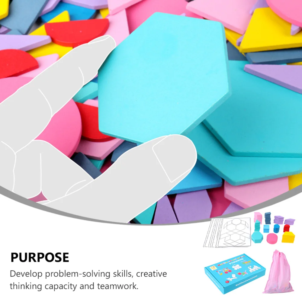 

1 Set of Children Tangram Puzzle Wooden Plaything Early Learning Puzzles