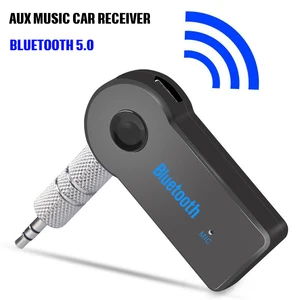 wireless bluetooth car receiver 5 0 adapter 3 5mm jack audio transmitter handsfree phone call aux music receiver for home tv mp3 free global shipping