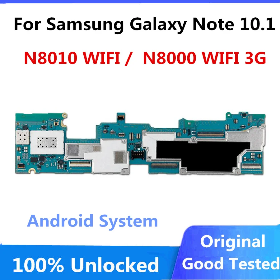 Заводская разблокированная материнская плата для Samsung Galaxy Note 10 1 N8010 WIFI 3G N8013 N8000