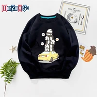 boys girl sweatshirts autumn spring cartoon cute panda car printing tops children long sleeve sweatshirt blouse children clothes