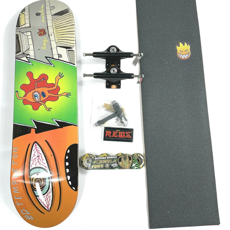 

Skateboard Toymachine Complete Set Of 8.0/8.125/8.25/8.375/8.5 Professional 7 Layers Of Canadian Maple Stain High Quality
