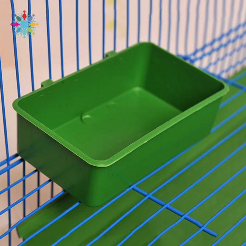 Зеленый Пластик попугай ванна для птицы чистая коробка кормления Еда воды