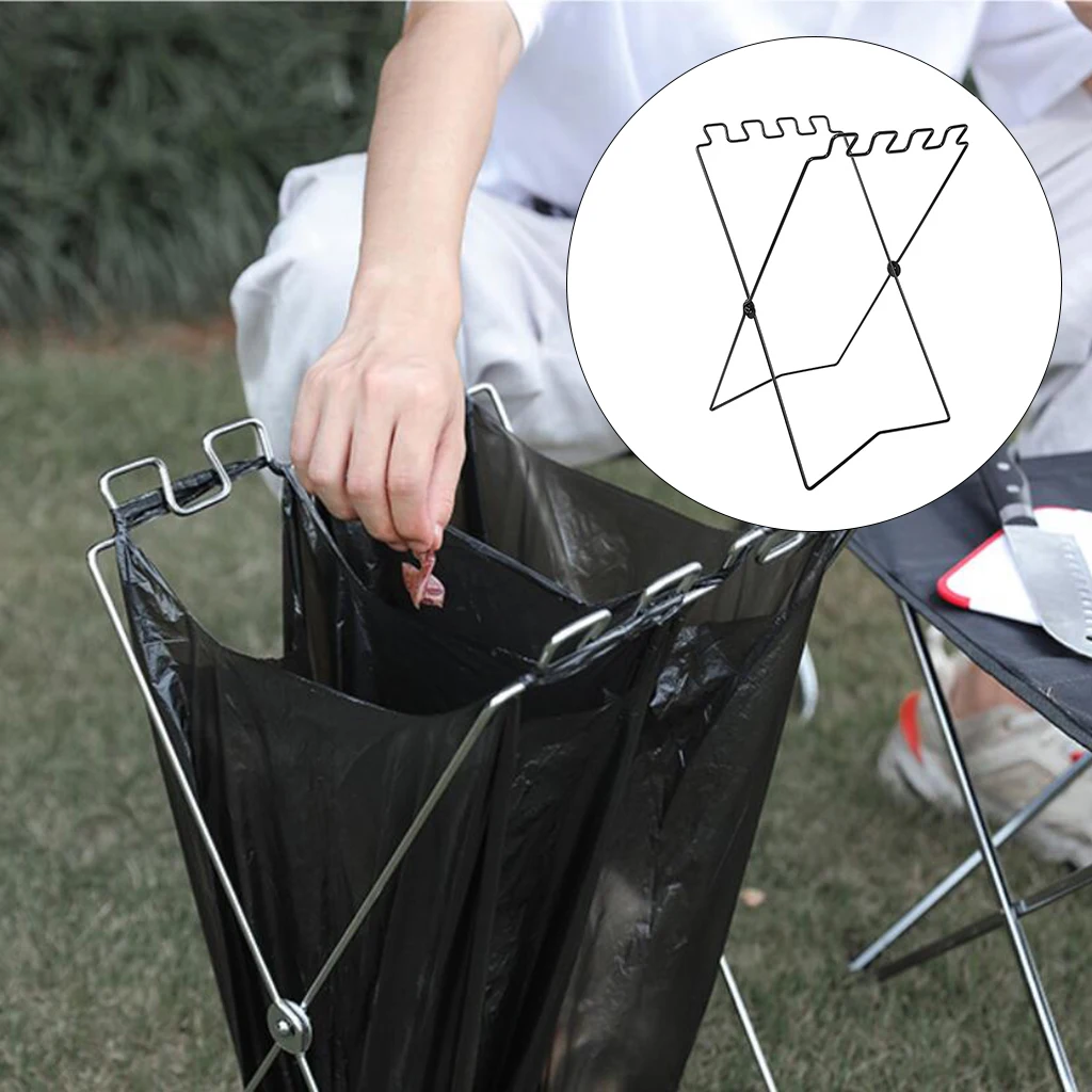 

Подставка для корзин, складной держатель для мусорного пакета, подставка для столешницы, подвесная стойка для мусора для прачечной, ванной, ...