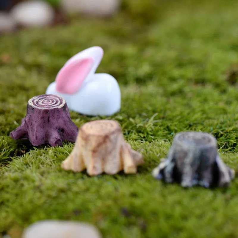 1PC Creative Miniature Landscape Ornaments Ecological Technology Bottl Tree Stump Decor Small Resin | Дом и сад