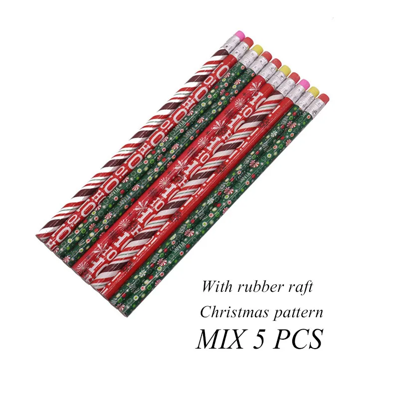 Christmas 5 pcs 5 шт./лот, карандаш Hb, Алмазный цветной карандаш, канцелярские товары, товары для рисования, милые карандаши для школы, липы, офиса, школы, милые - Цвет: Christmas 5 pcs