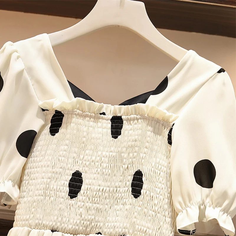 Женское винтажное платье в горошек длинный пляжный сарафан с открытой спиной