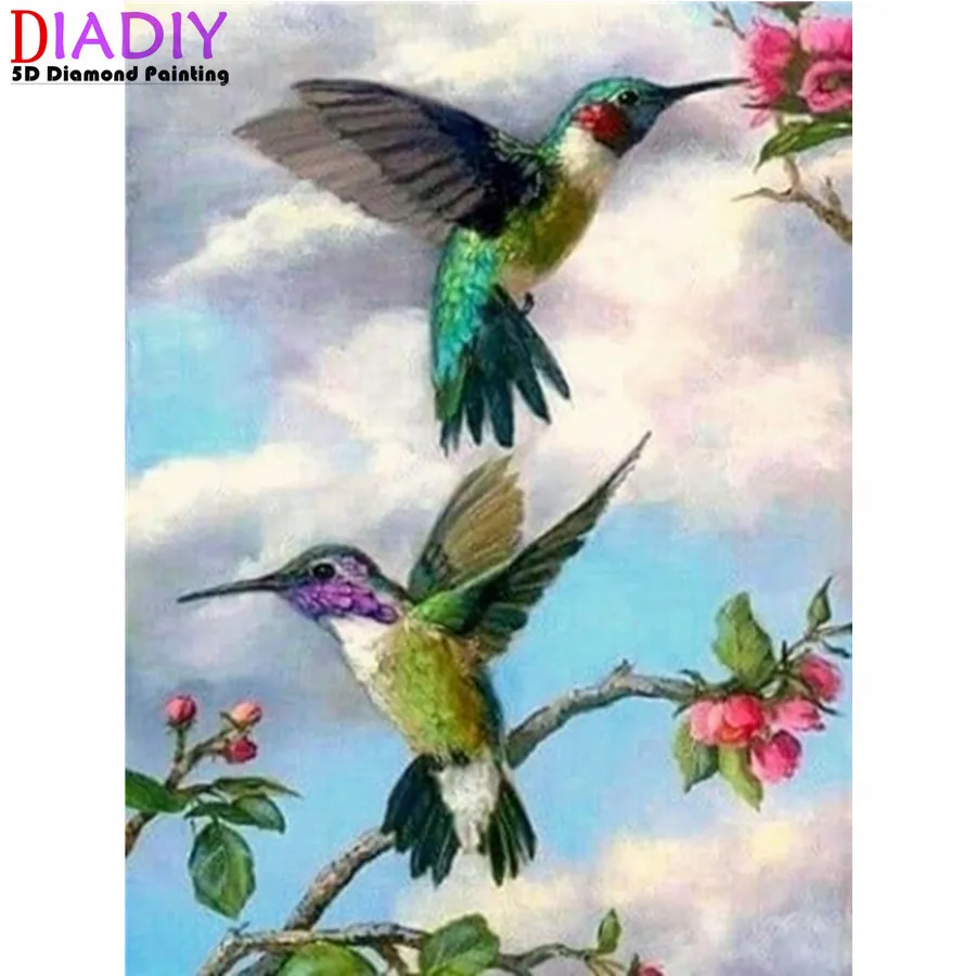

Square diamond painting DIY cross stitch kit bird decoration painting 5D rhinestone embroidery mosaic embroidery gift