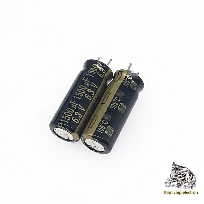 

100PCS/LOT aluminum electrolytic capacitor 6.3 v1500uf 8*20 gold-lettered audio motherboard capacitor 8 X20