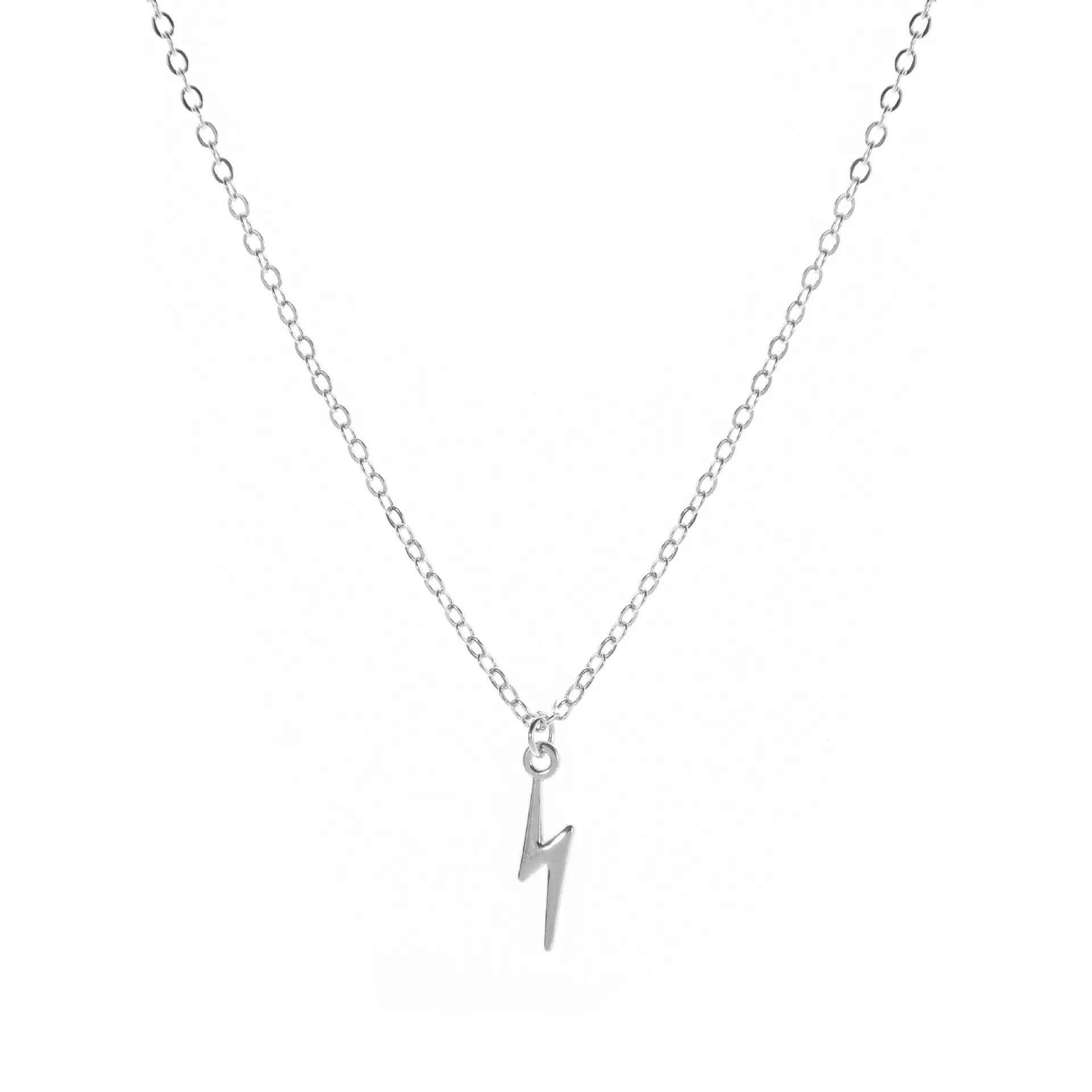 

New Fashion Jewelry Necklace Alloy Metal Lightning Necklace Pendant Necklace Women Gothic Statement Necklace Wholesale