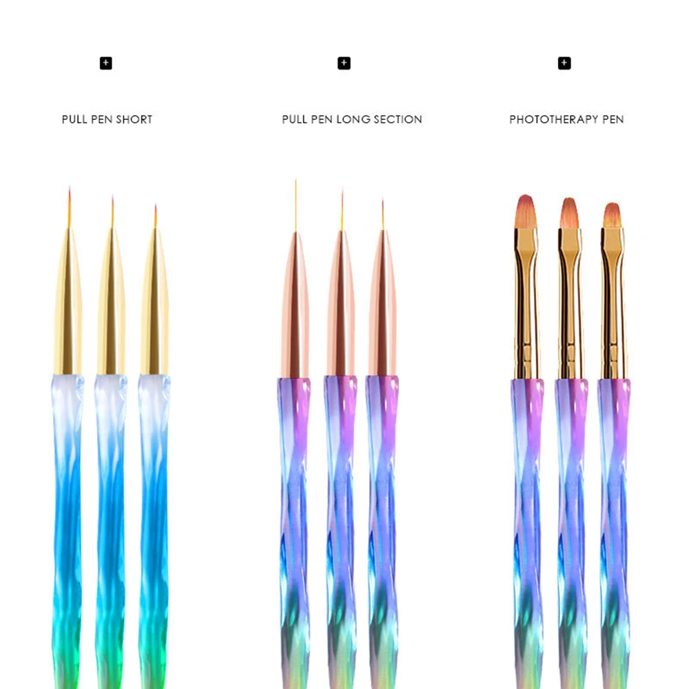 3 шт инструмент для маникюра рисования ногтей французские линии Полоска цветок