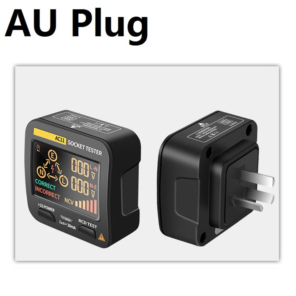 

Digital Smart Socket Robber Voltage Test Zero Line Phase Check RCD NCV Test Ground Zero Line Plug Polarity Phase Check