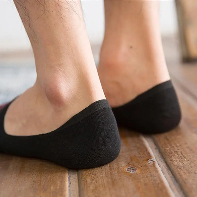 Мужские короткие носки повседневные мягкий хлопковый носок лоферы не скользят