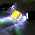 Оптическая Шестигранная рассеивающая призма для ледяного кубика, Цветовая Призма дюйма, 20 мм, стеклянная линза K9, инструмент для обучения экспериментам