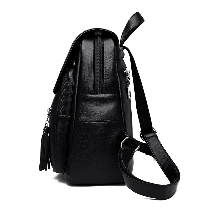 Женские высококачественные кожаные рюкзаки большой вместимости для девочек