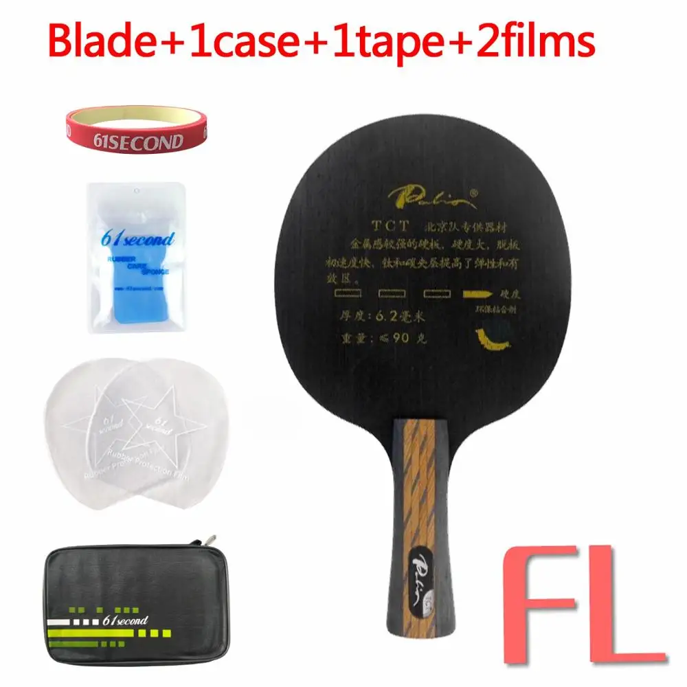 FL with F 1 case Palio TCT Ti+ углеродное лезвие для настольного тенниса пинг-понга - Цвет: FL with F 1 case
