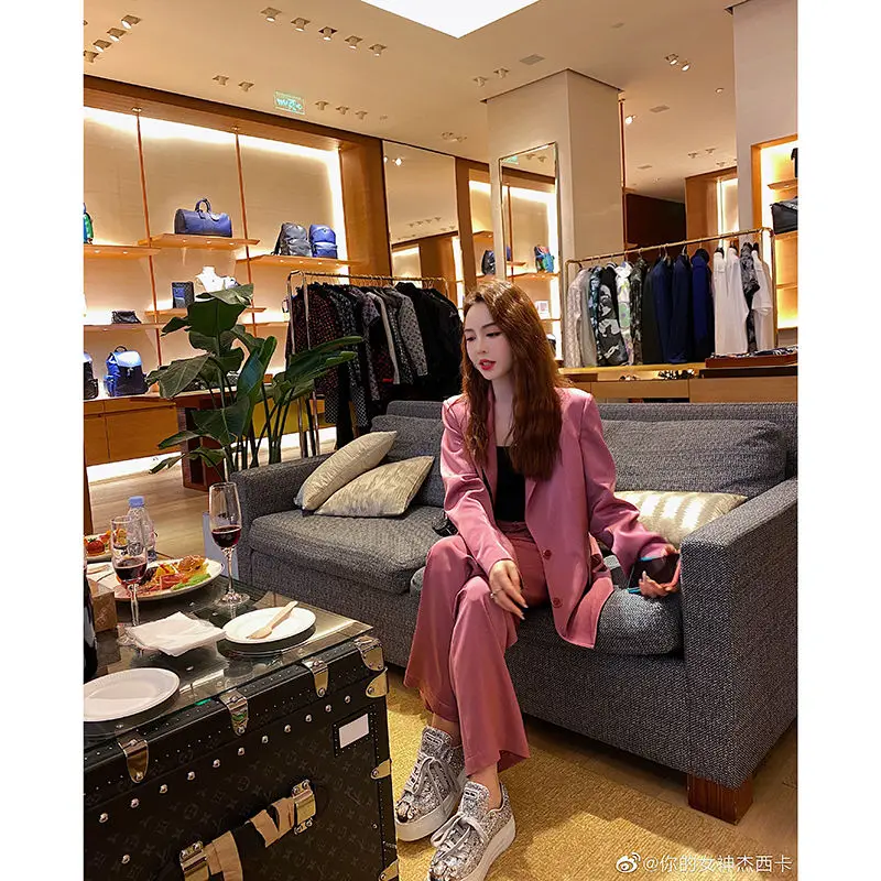 

2021 Women's New Korean Style Casual Fried Street Suit Women's Thin Fashion Dignified Goddess Two-Piece Commuter Suit