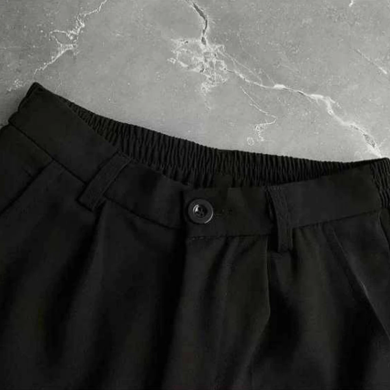 

Men Sets Black Long-sleeve Single Breasted Spring Korean Fashion Leisure Chic Mens Set Solid Loose Teens Harajuku Ins Bf Ulzzang